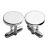 Sterling Silver Circular With Post Cufflinks