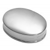 Sterling Silver Plain Oval Styled Pill Box