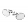 Sterling Silver Coined Edge Oval Cufflinks