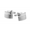 Sterling Silver Two Tone Finish Convex Cufflinks