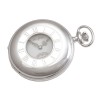 Sterling Silver Patterned Swiss Unitas Movement Pocket Watch