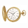 Gold Plated Swiss Unitas Movement Pocket Watch And Chain