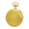 Gold Plated Spring Wound Dotted Pocket Watch With Chain