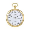 Gold Plated Spring Wound Simple Pocket Watch With Chain