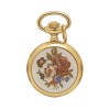 Floral Gold Plated Quartz Pendant Watch