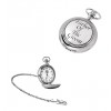 Chrome Grooms Father Quartz Pocket Watch With Chain