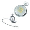 Chrome 21 Quartz Pocket Watch With Chain