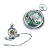 Chrome Archibald Knox Spring Wound Skeleton Pocket Watch With Chain