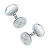 Sterling Silver Feature Hallmark Oval Chain Cufflinks