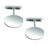 Sterling Silver Plain Styled Post Cufflinks