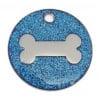 Dark Blue Bone Glitter Dog Pet Tag