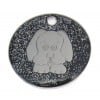 Black Dog Glitter Dog Pet Tag