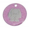 Pink Dog Glitter Dog Pet Tag