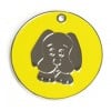 Yellow Dog Dog Pet Tag