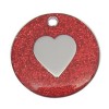 Red Heart Glitter Dog Pet Tag