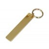 Gold Plated Narrow Oblong Key Ring