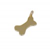 Large Gold Plated Dog Bone Pet Tag