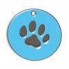 Light Blue Paw Dog Pet Tag