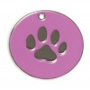Pink Paw Dog Pet Tag