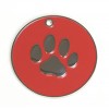 Red Paw Dog Pet Tag