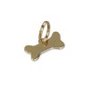 Small Gold Plated Bone Dog Pet Tag