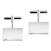 Sterling Silver Plain Rectangle Post Cufflinks