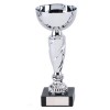 6 Inch Silver Spiral Stem Noble Trophy Cup