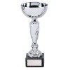 7 Inch Silver Spiral Stem Noble Trophy Cup