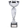 8 Inch Silver Spiral Stem Noble Trophy Cup