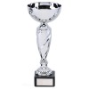 8 Inch Silver Spiral Stem Noble Trophy Cup