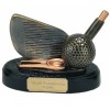4 Inch Gold Iron Golf Award