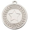 45mm Silver Wreath Star Galaxy Medal