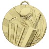 50mm Gold Bat & Wicket Cricket Target Medal