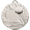 50mm Silver Racket & Ball Tennis Target Medal