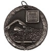 50mm Silver Swimmer & Timer Swimming Laurel Medal