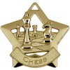 60mm Gold Mini Star Chess Medal