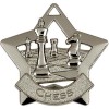 60mm Silver Mini Star Chess Medal