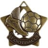 60mm Bronze Mini Star Football Boot Medal