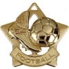 60mm Gold Mini Star Football Boot Medal