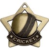 60mm Bronze Mini Star Cricket Medal