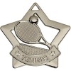 60mm Silver Mini Star Tennis Medal