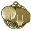 50mm gold Ball & Net Basketball Vortex Medal