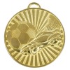 60mm Gold Detailed Ball & Boot Football Helix Medal
