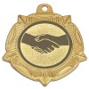 40mm Gold Centre Holder Tudor Rose Medal