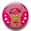 1 Inch Birthday Girl Pin Badge