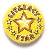 1 Inch Literacy Star Pin Badge