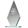 7 Inch Frosted Peaked Jade Glass Award