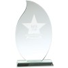 9 Inch Flame Jade Glass Award