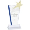 10 Inch Blue Edge with Gold Star Festival Optical Glass Award