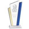 9 Inch Blue Gold & Clear Festival Optical Glass Award
